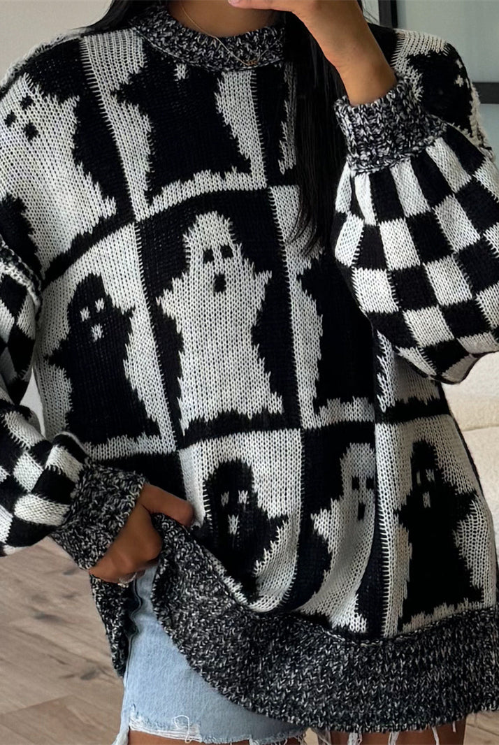 Check Me Boo Ghost Sweater-Sweater-Krush Kandy, Women's Online Fashion Boutique Located in Phoenix, Arizona (Scottsdale Area)
