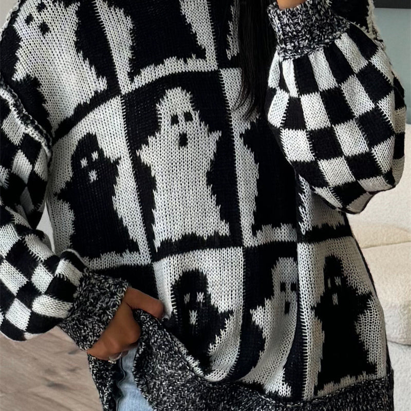 Check Me Boo Ghost Sweater-Sweater-Krush Kandy, Women's Online Fashion Boutique Located in Phoenix, Arizona (Scottsdale Area)