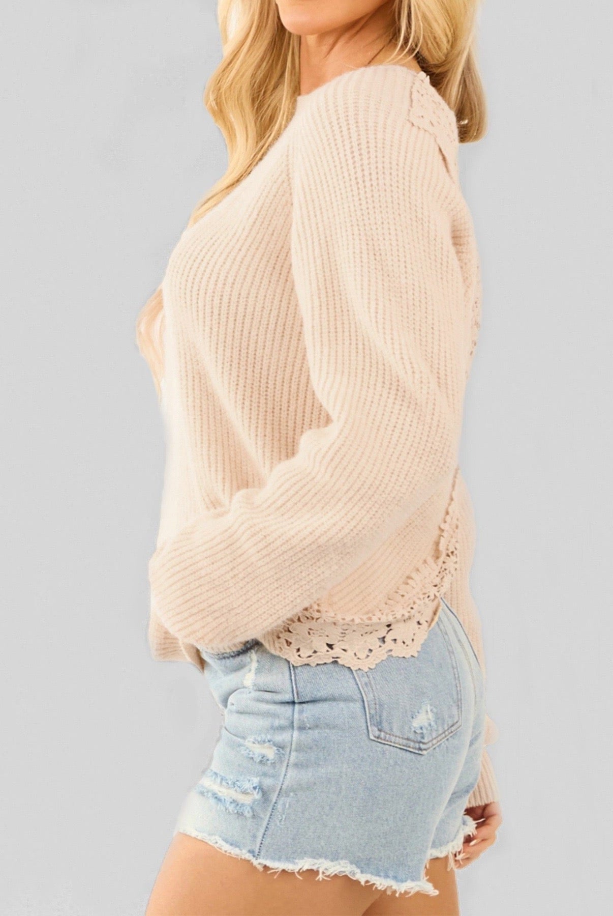 Long Sleeve Cutout Sweater-Sweaters-Krush Kandy, Women's Online Fashion Boutique Located in Phoenix, Arizona (Scottsdale Area)
