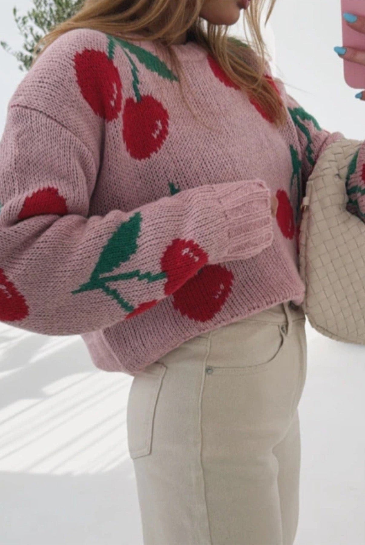 Cherry On Top Luxe Ribbed Sweater-Sweaters-Krush Kandy, Women's Online Fashion Boutique Located in Phoenix, Arizona (Scottsdale Area)