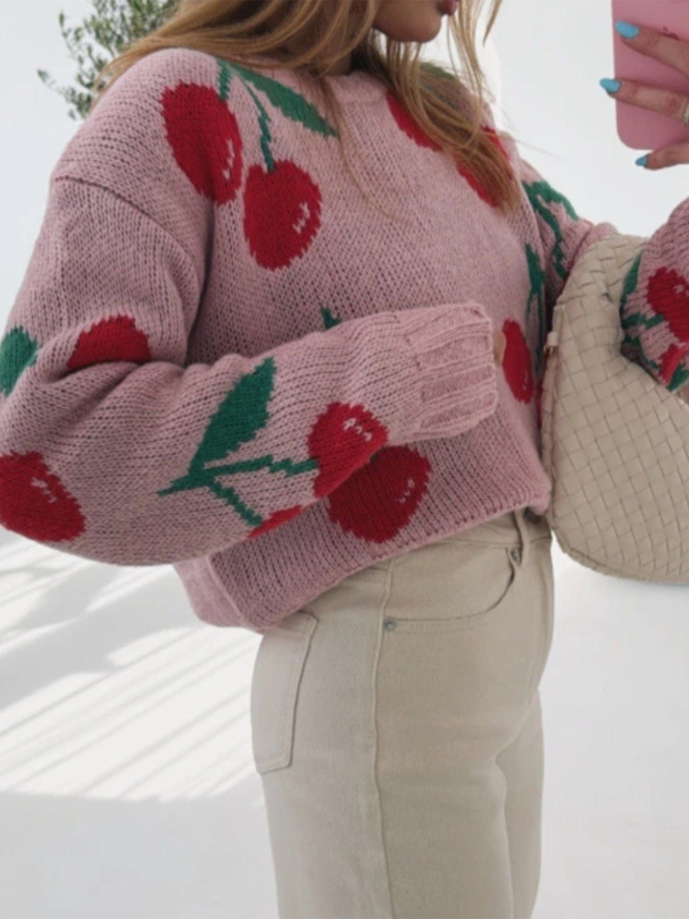 Cherry On Top Luxe Ribbed Sweater-Sweaters-Krush Kandy, Women's Online Fashion Boutique Located in Phoenix, Arizona (Scottsdale Area)