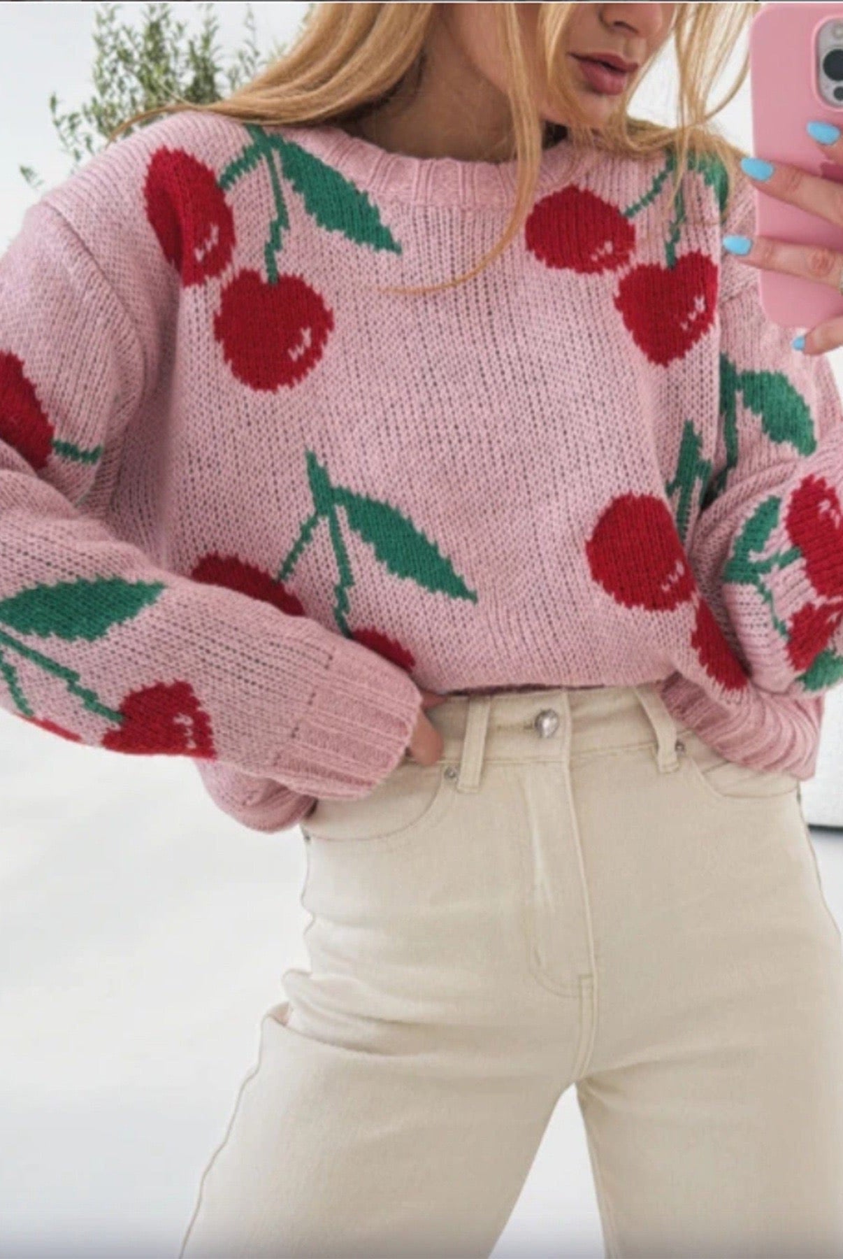 Cherry On Top Luxe Ribbed Sweater-Sweaters-Krush Kandy, Women's Online Fashion Boutique Located in Phoenix, Arizona (Scottsdale Area)
