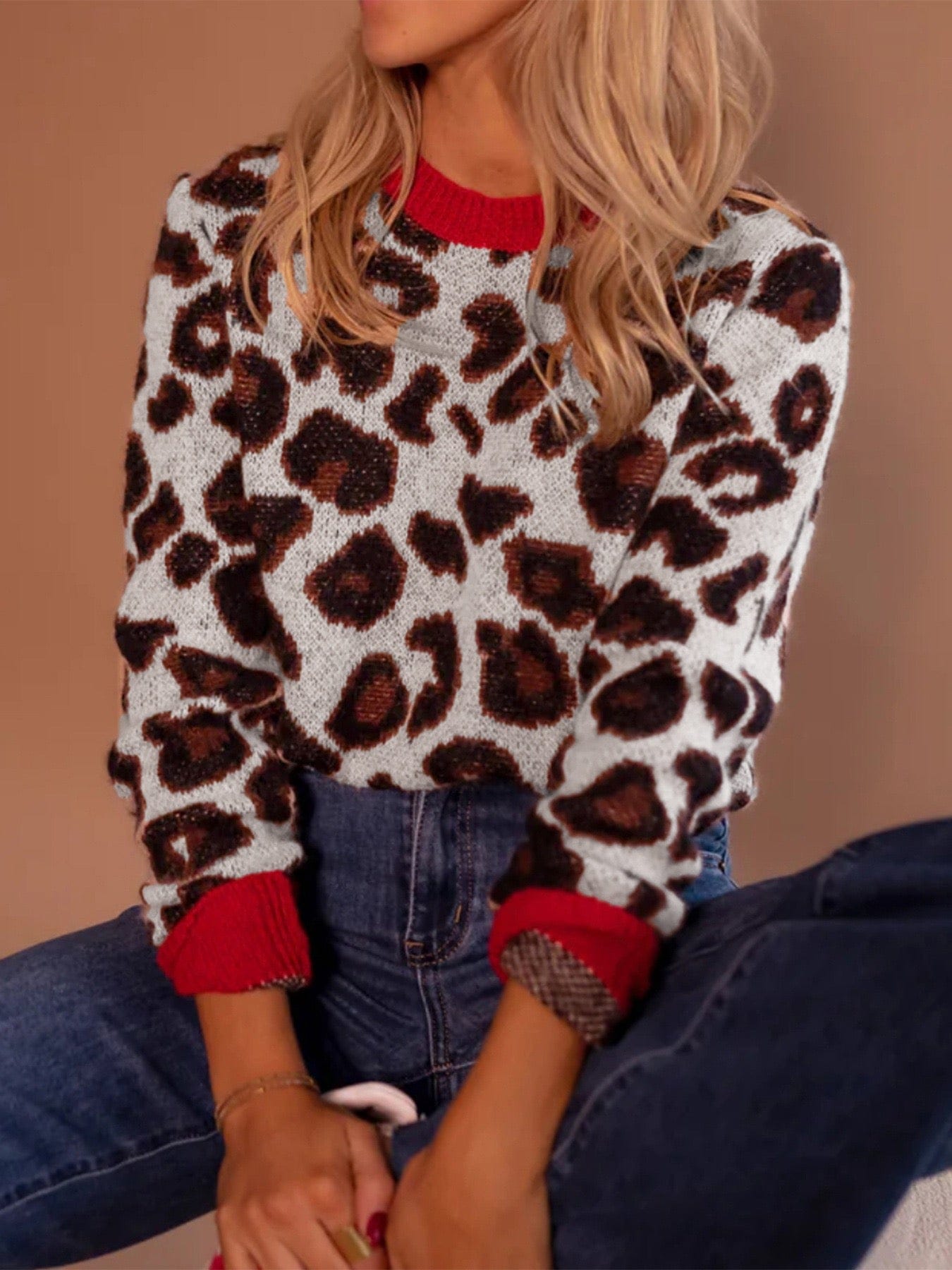 It Girl Leopard Contrast Sweater-Sweaters-Krush Kandy, Women's Online Fashion Boutique Located in Phoenix, Arizona (Scottsdale Area)
