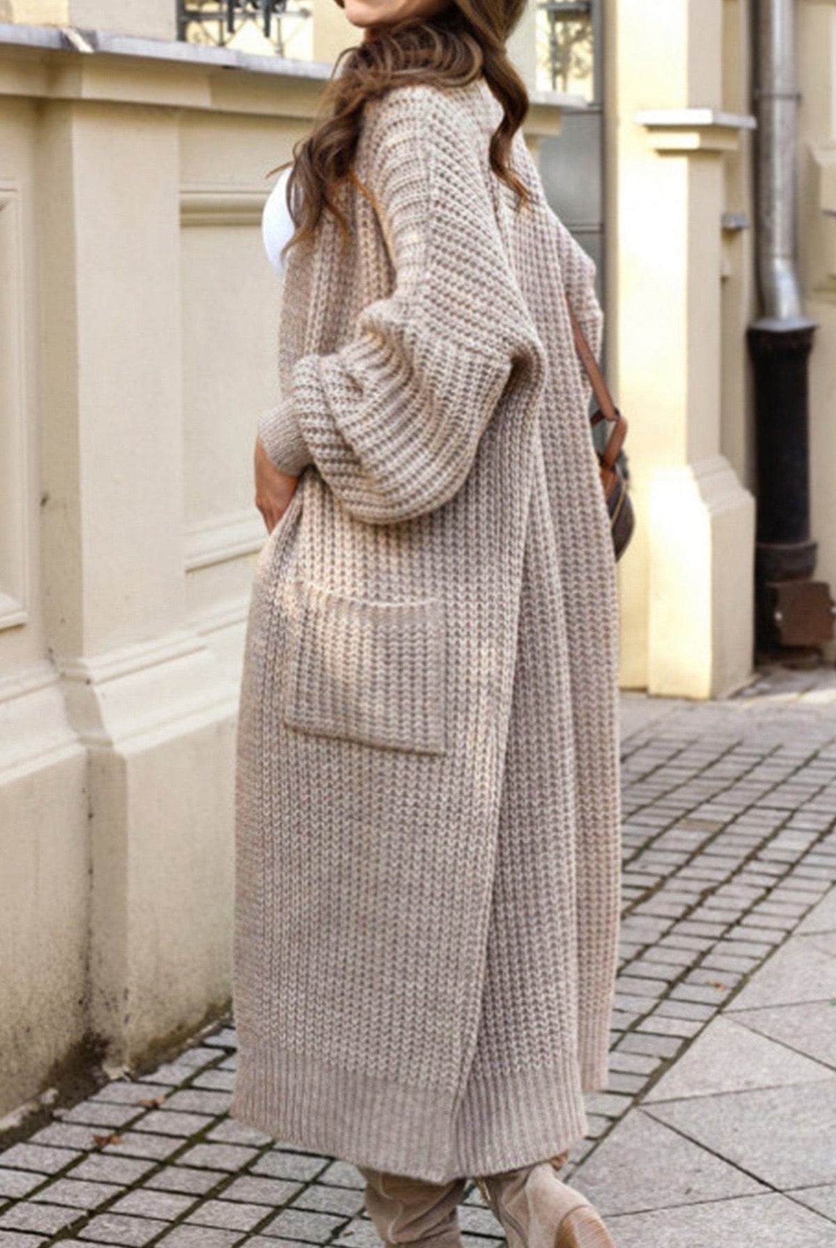 Long Knit Pocket Cardigan-Cardigans-Krush Kandy, Women's Online Fashion Boutique Located in Phoenix, Arizona (Scottsdale Area)