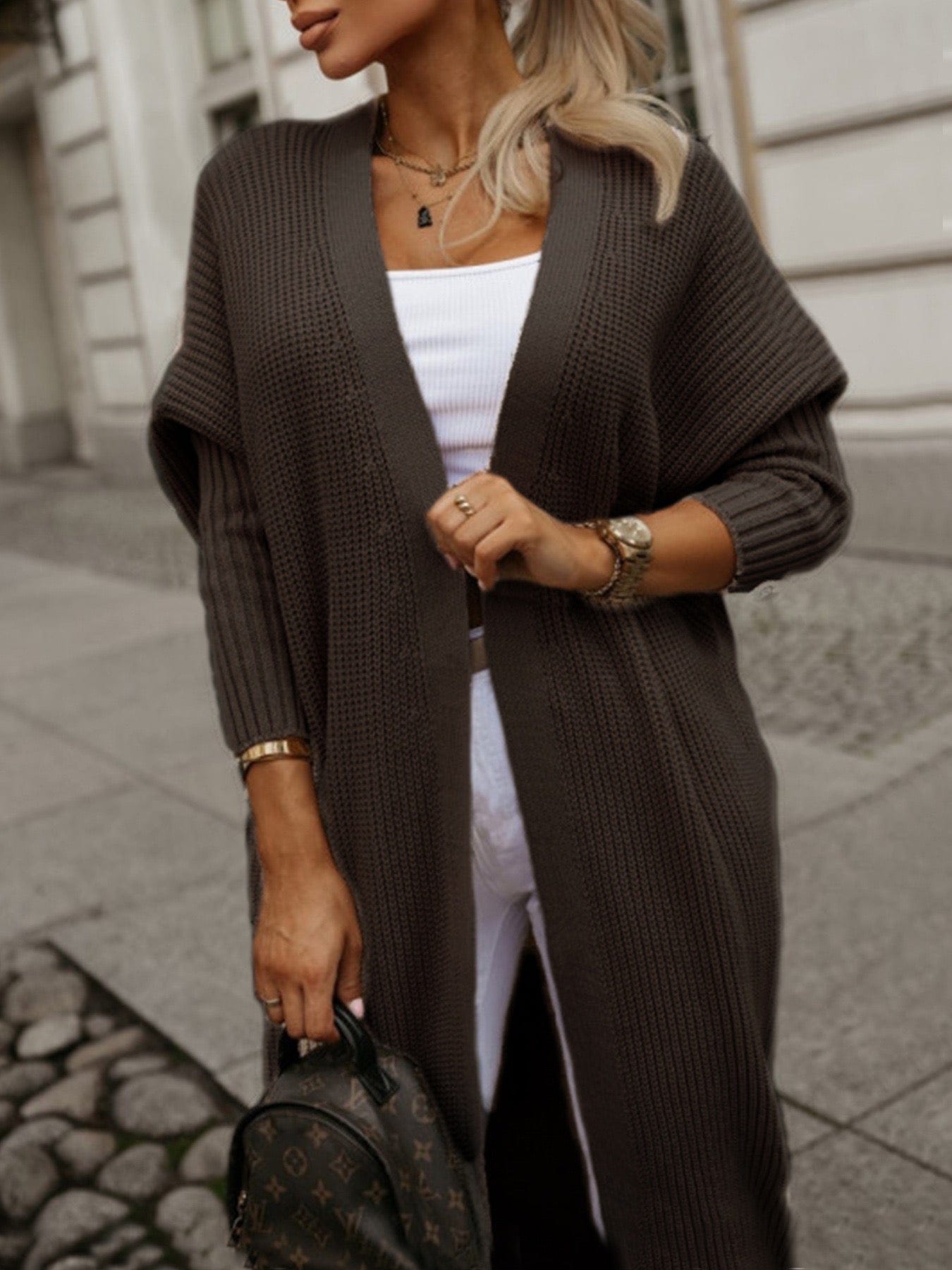 Coffee Date Long Knit Cardigan-Cardigan-Krush Kandy, Women's Online Fashion Boutique Located in Phoenix, Arizona (Scottsdale Area)