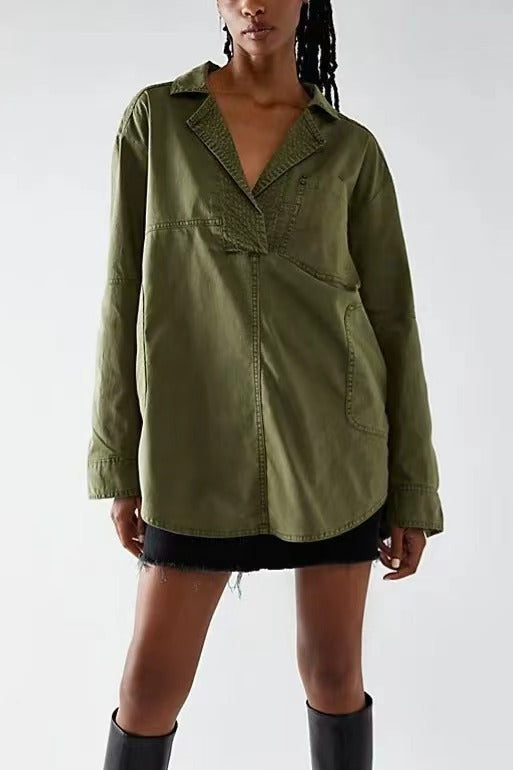 Rodeo Muse Denim Long Sleeve Top-Long Sleeve Tops-Krush Kandy, Women's Online Fashion Boutique Located in Phoenix, Arizona (Scottsdale Area)