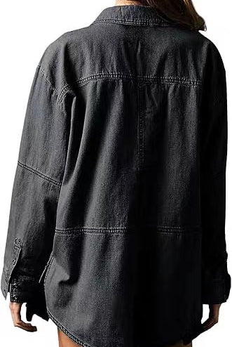 Rodeo Muse Denim Long Sleeve Top-Long Sleeve Tops-Krush Kandy, Women's Online Fashion Boutique Located in Phoenix, Arizona (Scottsdale Area)