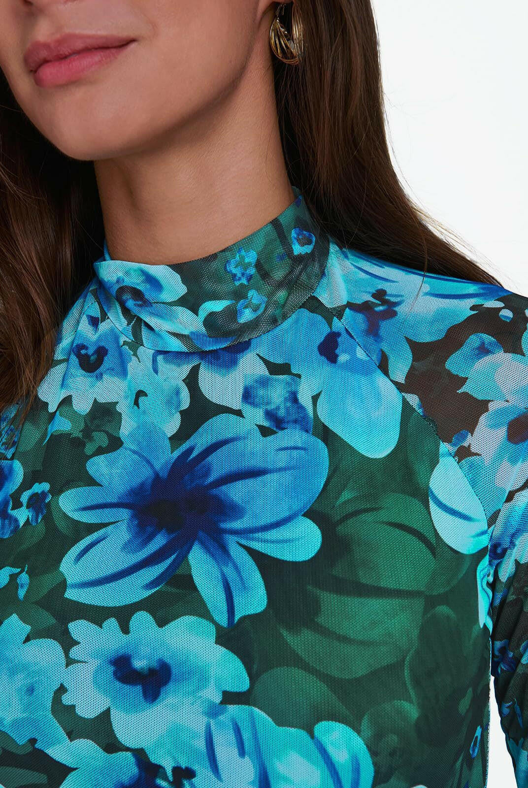 Second Skin Mesh Mock Neck Top-Tops-Krush Kandy, Women's Online Fashion Boutique Located in Phoenix, Arizona (Scottsdale Area)