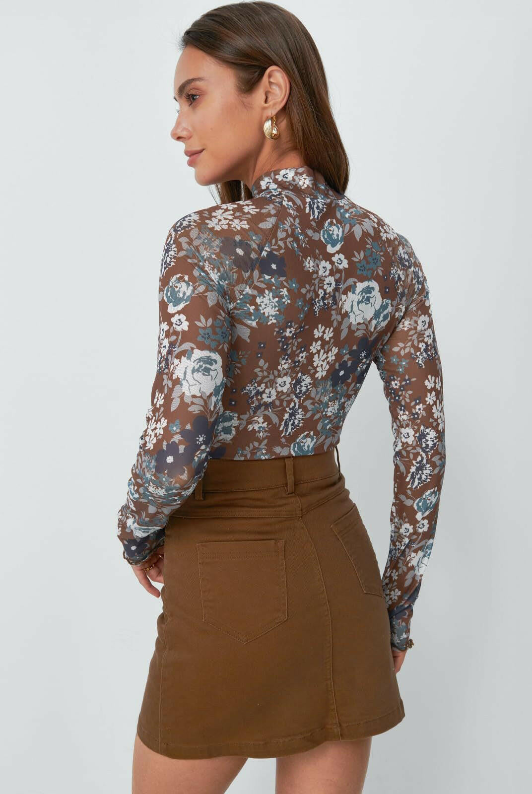 Second Skin Mesh Mock Neck Top-Tops-Krush Kandy, Women's Online Fashion Boutique Located in Phoenix, Arizona (Scottsdale Area)