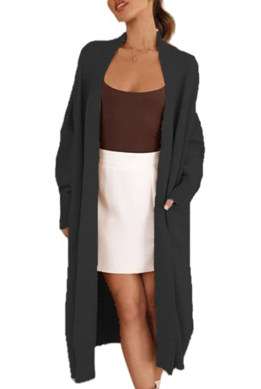 Open Long Knit Cardigan-Cardigans-Krush Kandy, Women's Online Fashion Boutique Located in Phoenix, Arizona (Scottsdale Area)
