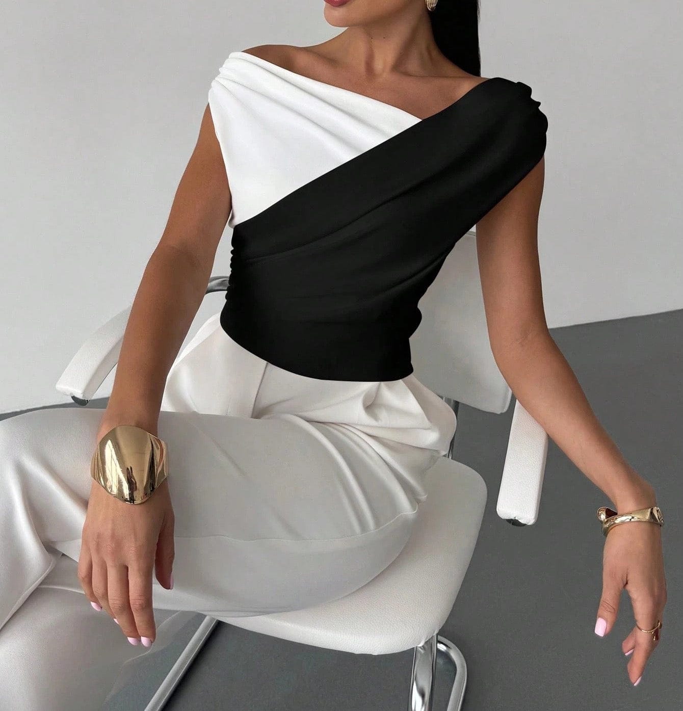 Yin & Yang Off The Shoulder Top-Tops-Krush Kandy, Women's Online Fashion Boutique Located in Phoenix, Arizona (Scottsdale Area)