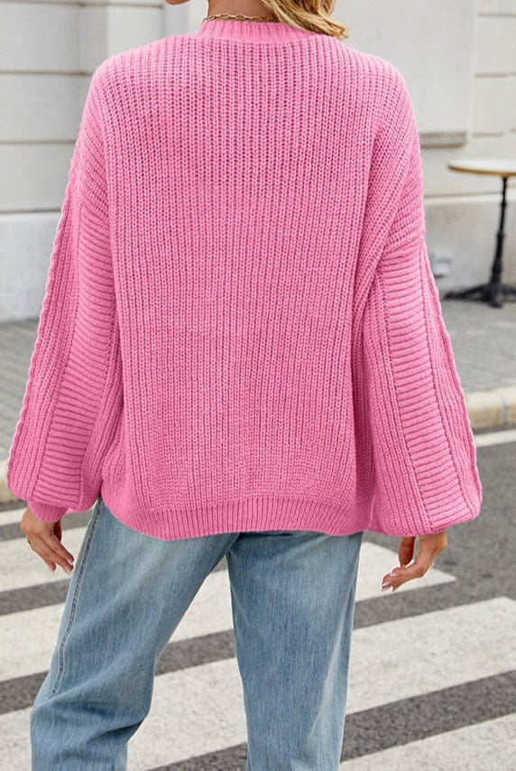 Pretty In Pink Button Cardigan-Tops-Krush Kandy, Women's Online Fashion Boutique Located in Phoenix, Arizona (Scottsdale Area)