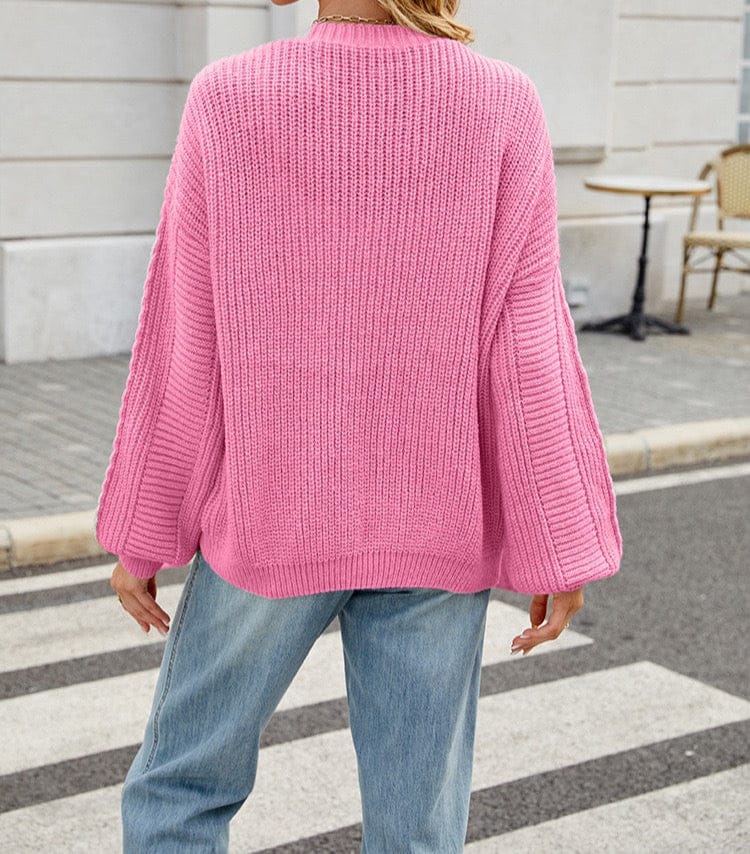 Pretty In Pink Button Cardigan-Tops-Krush Kandy, Women's Online Fashion Boutique Located in Phoenix, Arizona (Scottsdale Area)