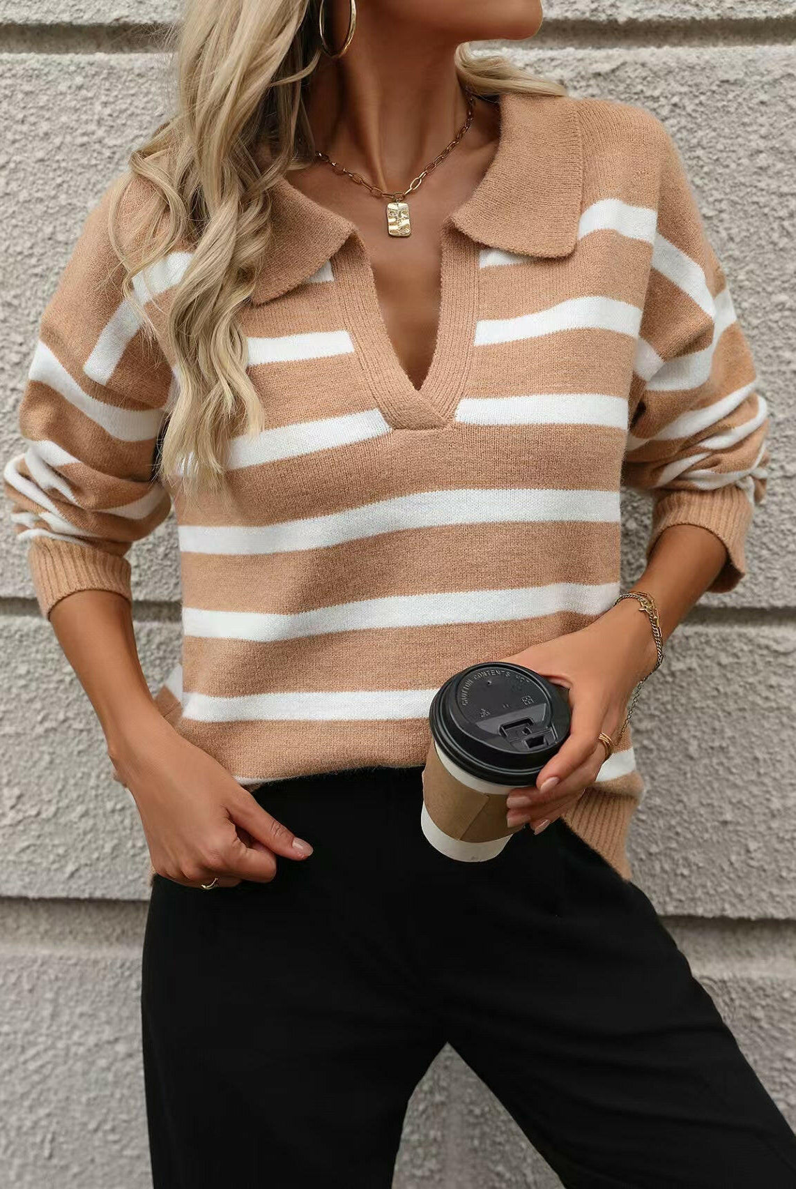 Coastal Stripes Knit Sweater-Sweaters-Krush Kandy, Women's Online Fashion Boutique Located in Phoenix, Arizona (Scottsdale Area)