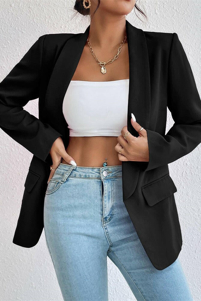 Icon Status Open Front Blazer-Blazers-Krush Kandy, Women's Online Fashion Boutique Located in Phoenix, Arizona (Scottsdale Area)