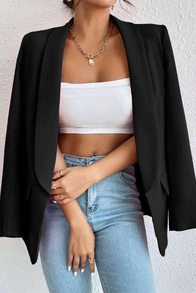 Icon Status Open Front Blazer-Blazers-Krush Kandy, Women's Online Fashion Boutique Located in Phoenix, Arizona (Scottsdale Area)