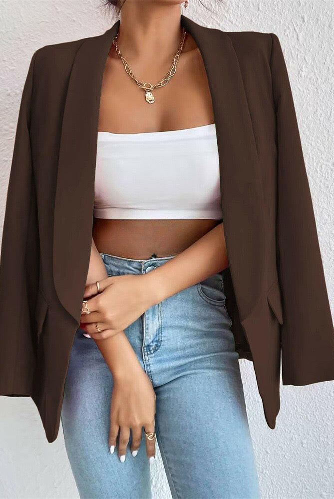 Icon Status Open Front Blazer-Blazers-Krush Kandy, Women's Online Fashion Boutique Located in Phoenix, Arizona (Scottsdale Area)