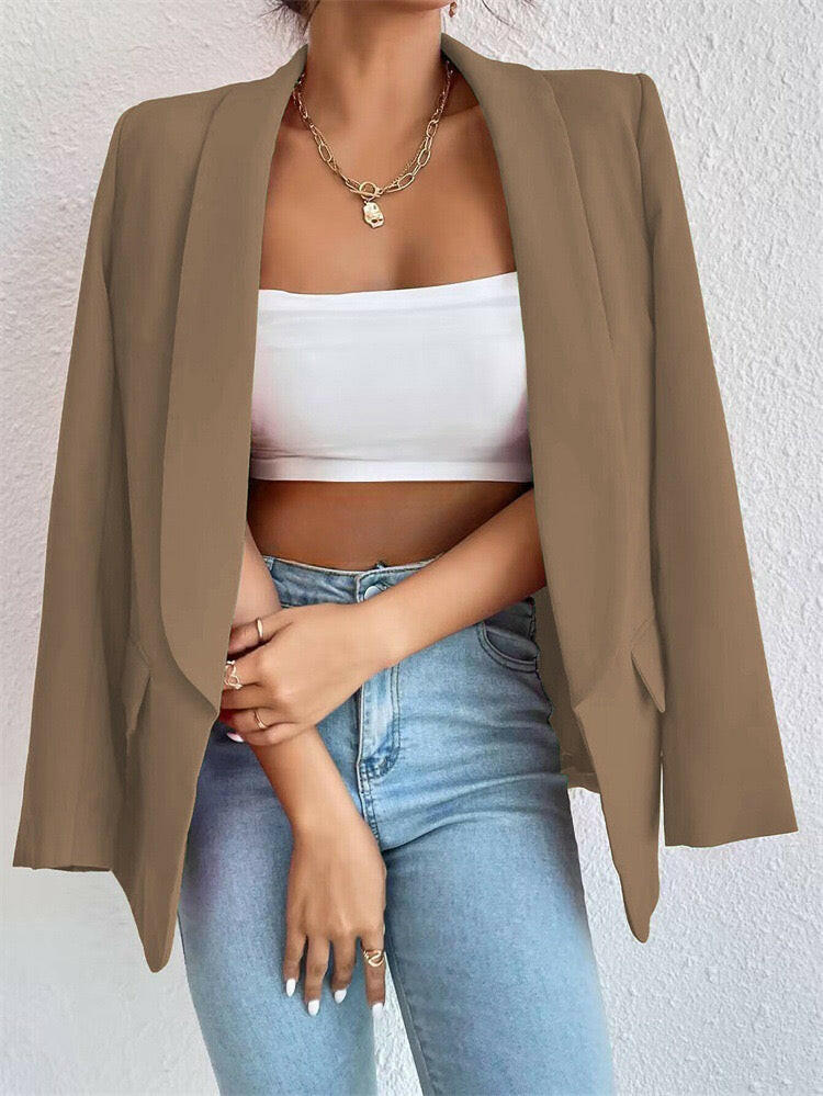 Icon Status Open Front Blazer-Blazers-Krush Kandy, Women's Online Fashion Boutique Located in Phoenix, Arizona (Scottsdale Area)