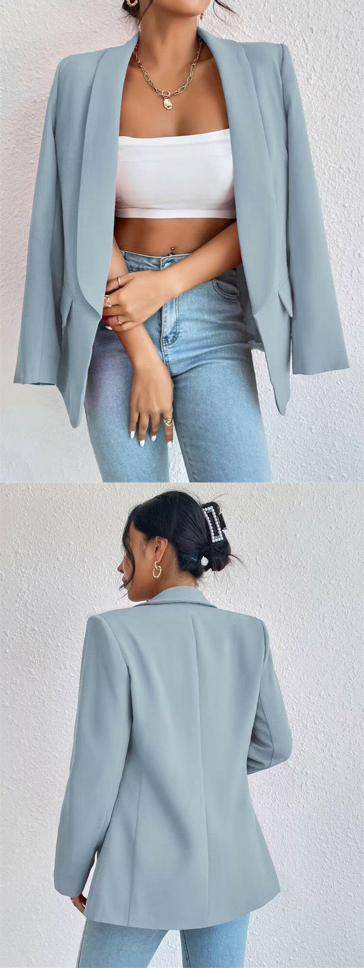 Icon Status Open Front Blazer-Blazers-Krush Kandy, Women's Online Fashion Boutique Located in Phoenix, Arizona (Scottsdale Area)