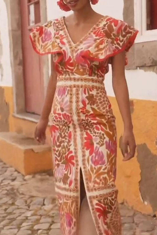 Island Muse Ruffle Maxi Dress-Dresses-Krush Kandy, Women's Online Fashion Boutique Located in Phoenix, Arizona (Scottsdale Area)