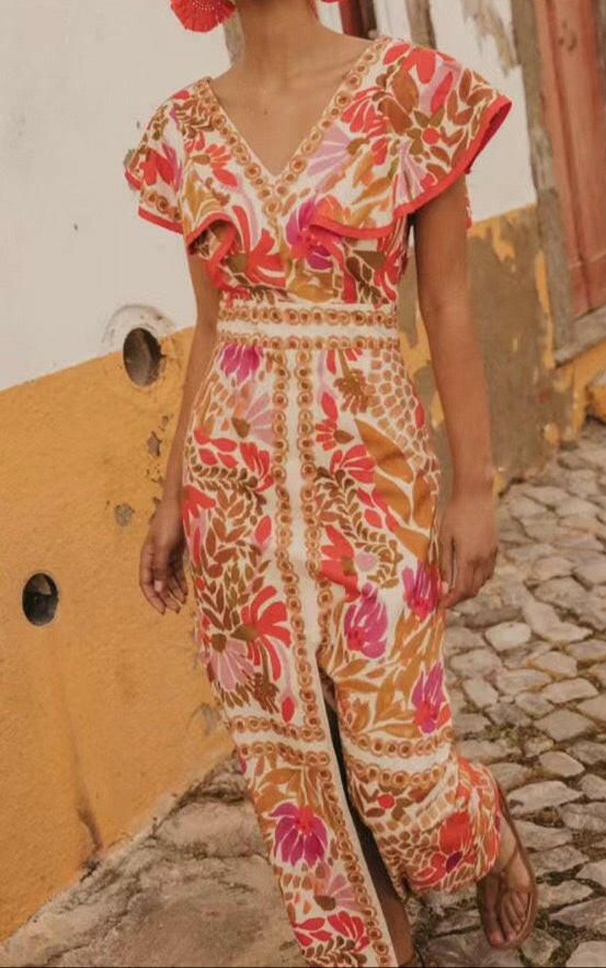 Island Muse Ruffle Maxi Dress-Dresses-Krush Kandy, Women's Online Fashion Boutique Located in Phoenix, Arizona (Scottsdale Area)