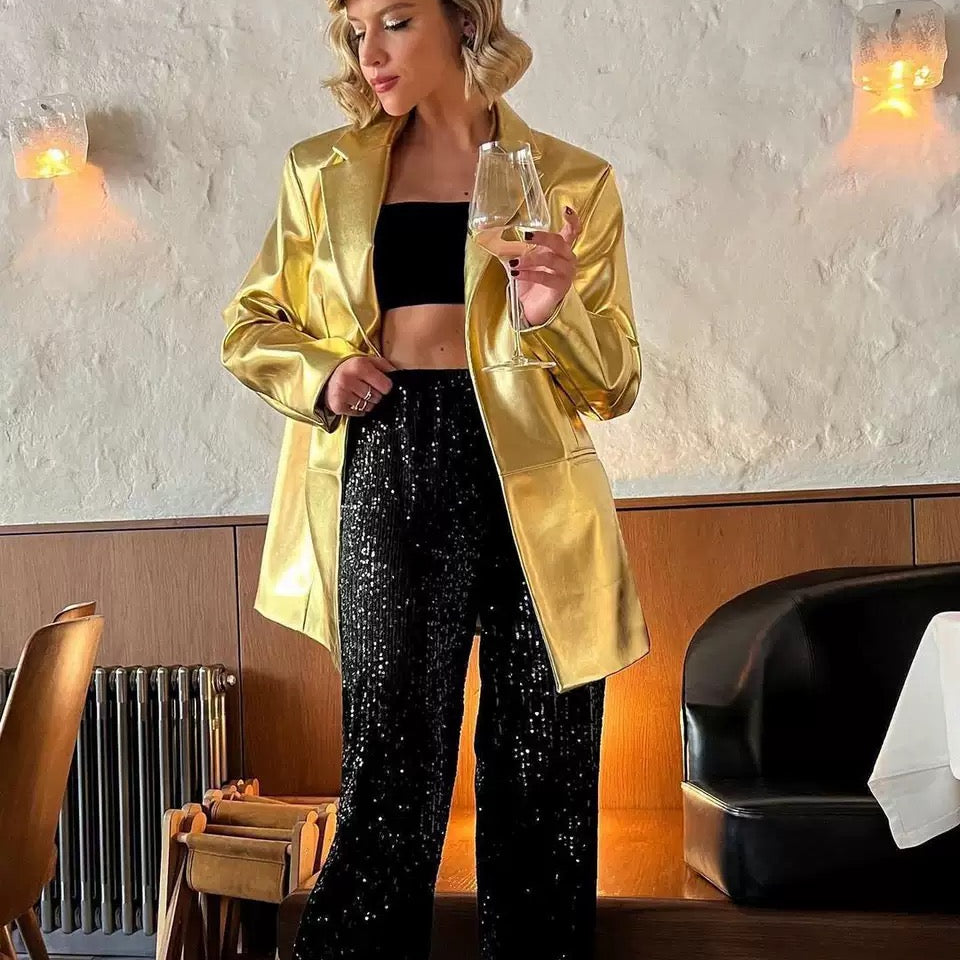 Sparkle & Shine Sequin Wide-Leg Pants-Pants-Krush Kandy, Women's Online Fashion Boutique Located in Phoenix, Arizona (Scottsdale Area)