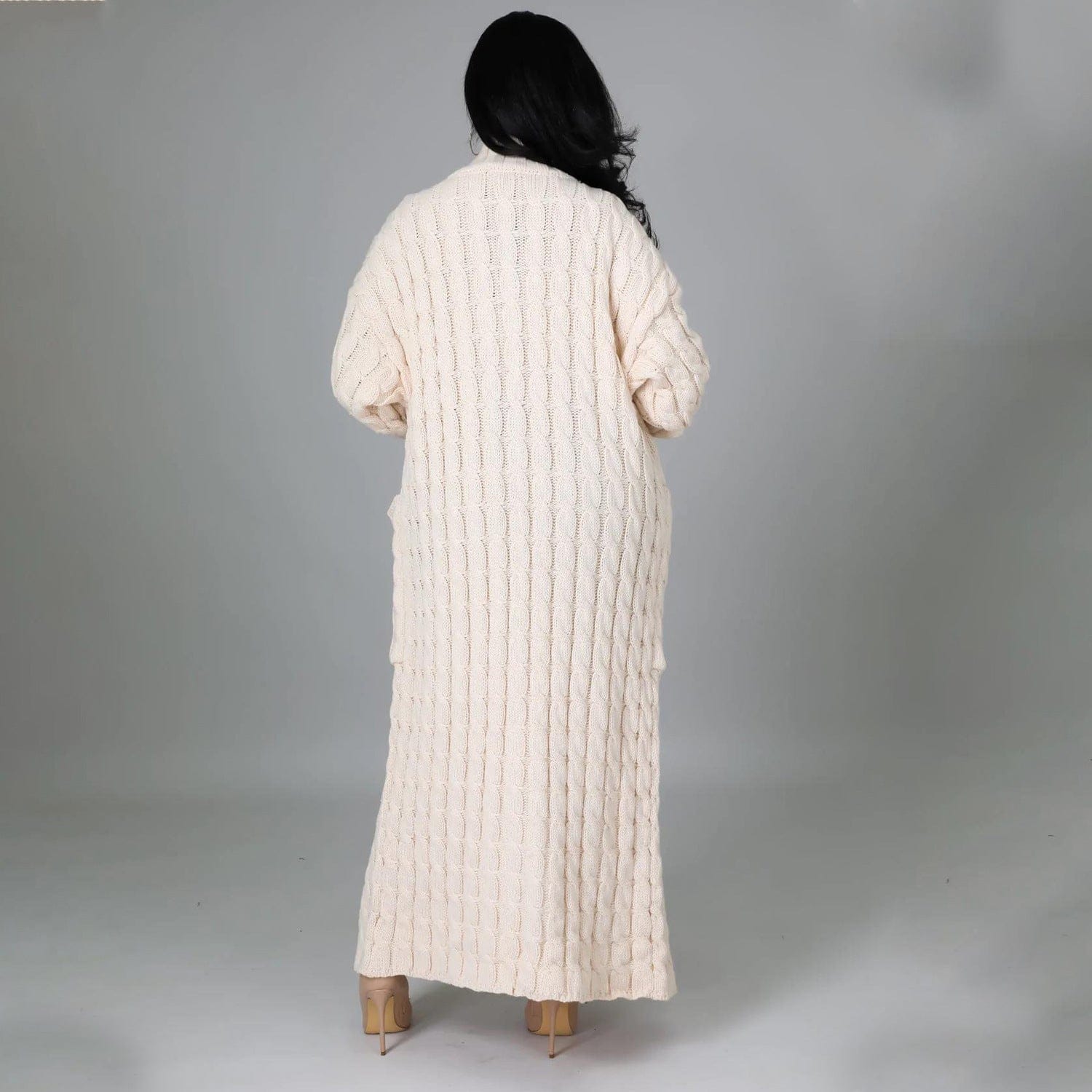 Set The Tone Open Long Knit Pocket Cardigan-Cardigans-Krush Kandy, Women's Online Fashion Boutique Located in Phoenix, Arizona (Scottsdale Area)