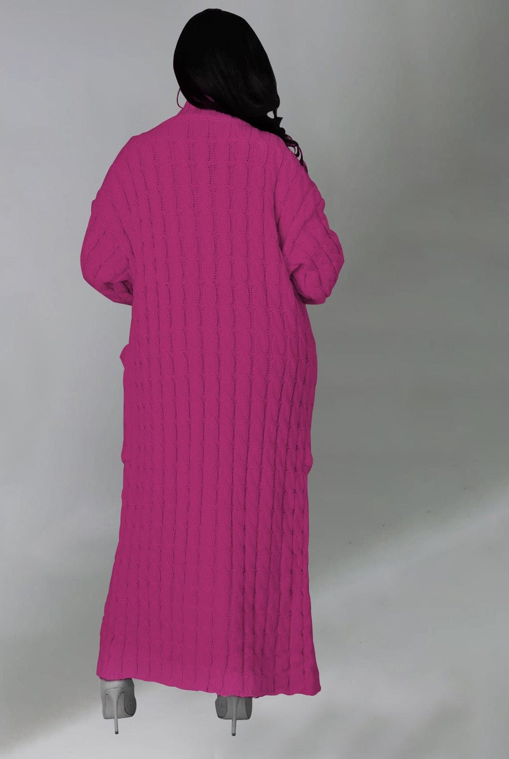 Set The Tone Open Long Knit Pocket Cardigan-Cardigans-Krush Kandy, Women's Online Fashion Boutique Located in Phoenix, Arizona (Scottsdale Area)