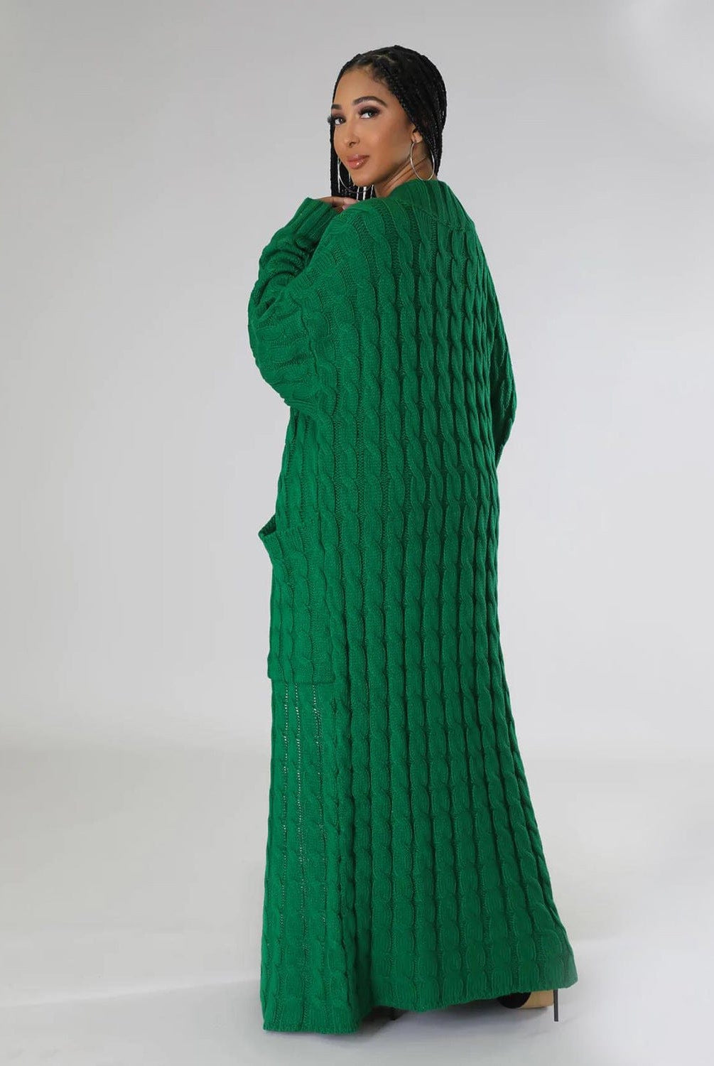 Set The Tone Open Long Knit Pocket Cardigan-Cardigans-Krush Kandy, Women's Online Fashion Boutique Located in Phoenix, Arizona (Scottsdale Area)