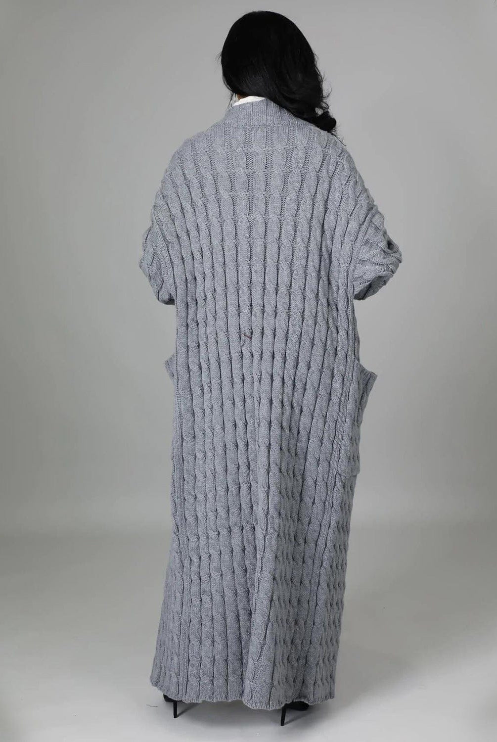 Set The Tone Open Long Knit Pocket Cardigan-Cardigans-Krush Kandy, Women's Online Fashion Boutique Located in Phoenix, Arizona (Scottsdale Area)