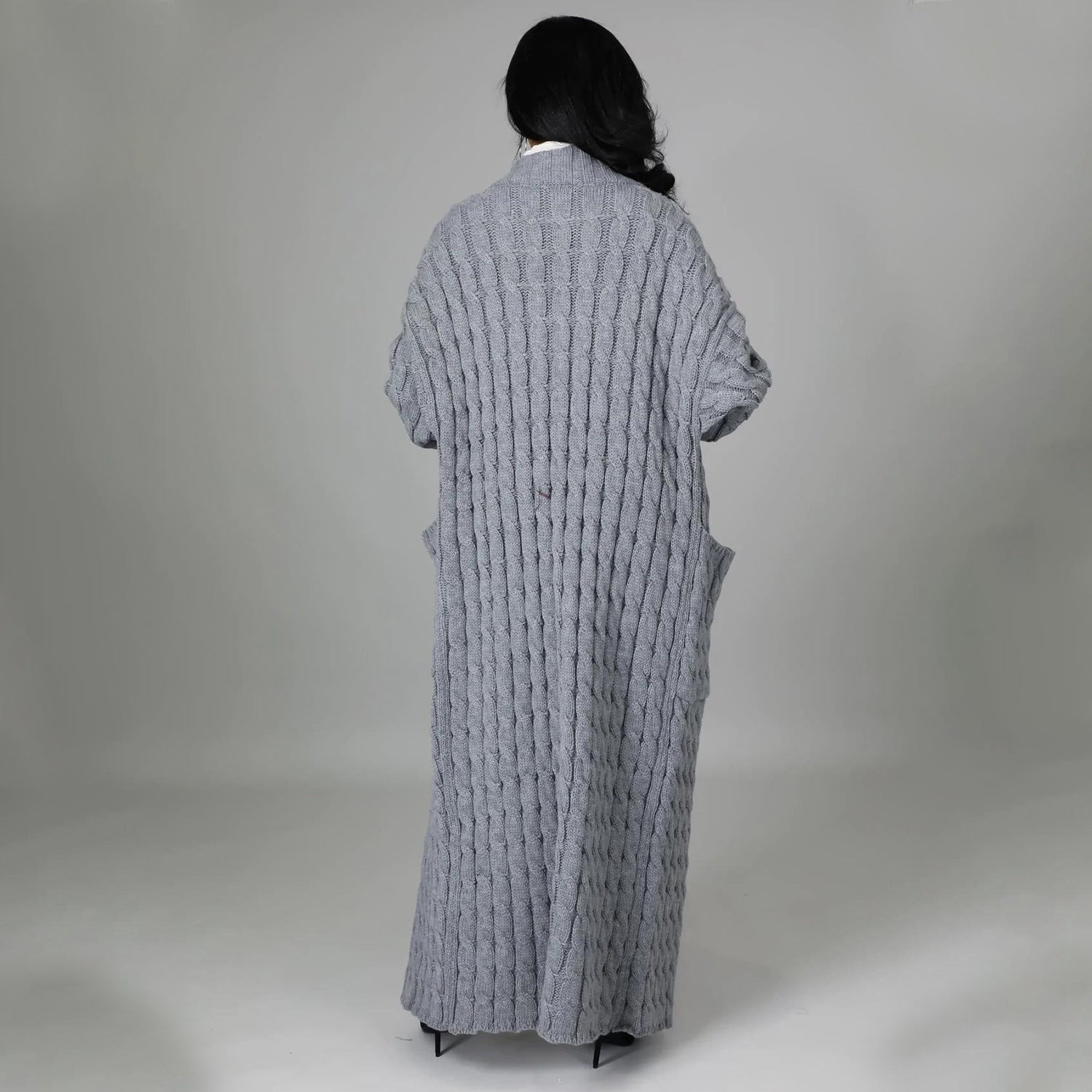 Set The Tone Open Long Knit Pocket Cardigan-Cardigans-Krush Kandy, Women's Online Fashion Boutique Located in Phoenix, Arizona (Scottsdale Area)