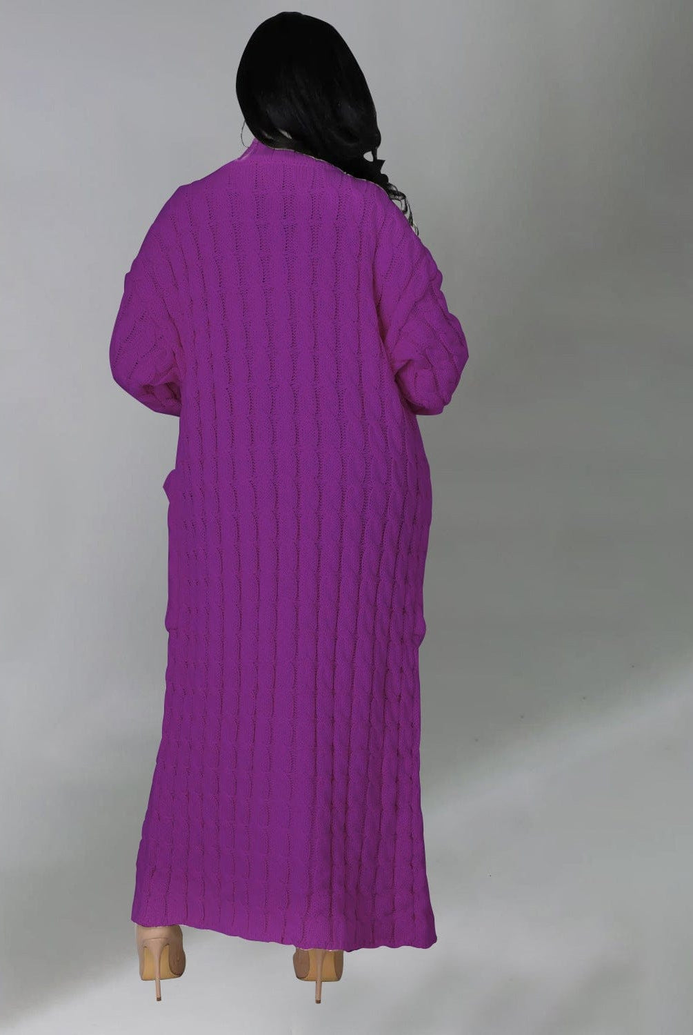 Set The Tone Open Long Knit Pocket Cardigan-Cardigans-Krush Kandy, Women's Online Fashion Boutique Located in Phoenix, Arizona (Scottsdale Area)