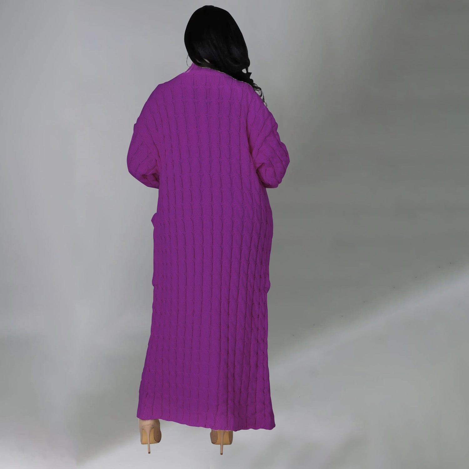 Set The Tone Open Long Knit Pocket Cardigan-Cardigans-Krush Kandy, Women's Online Fashion Boutique Located in Phoenix, Arizona (Scottsdale Area)