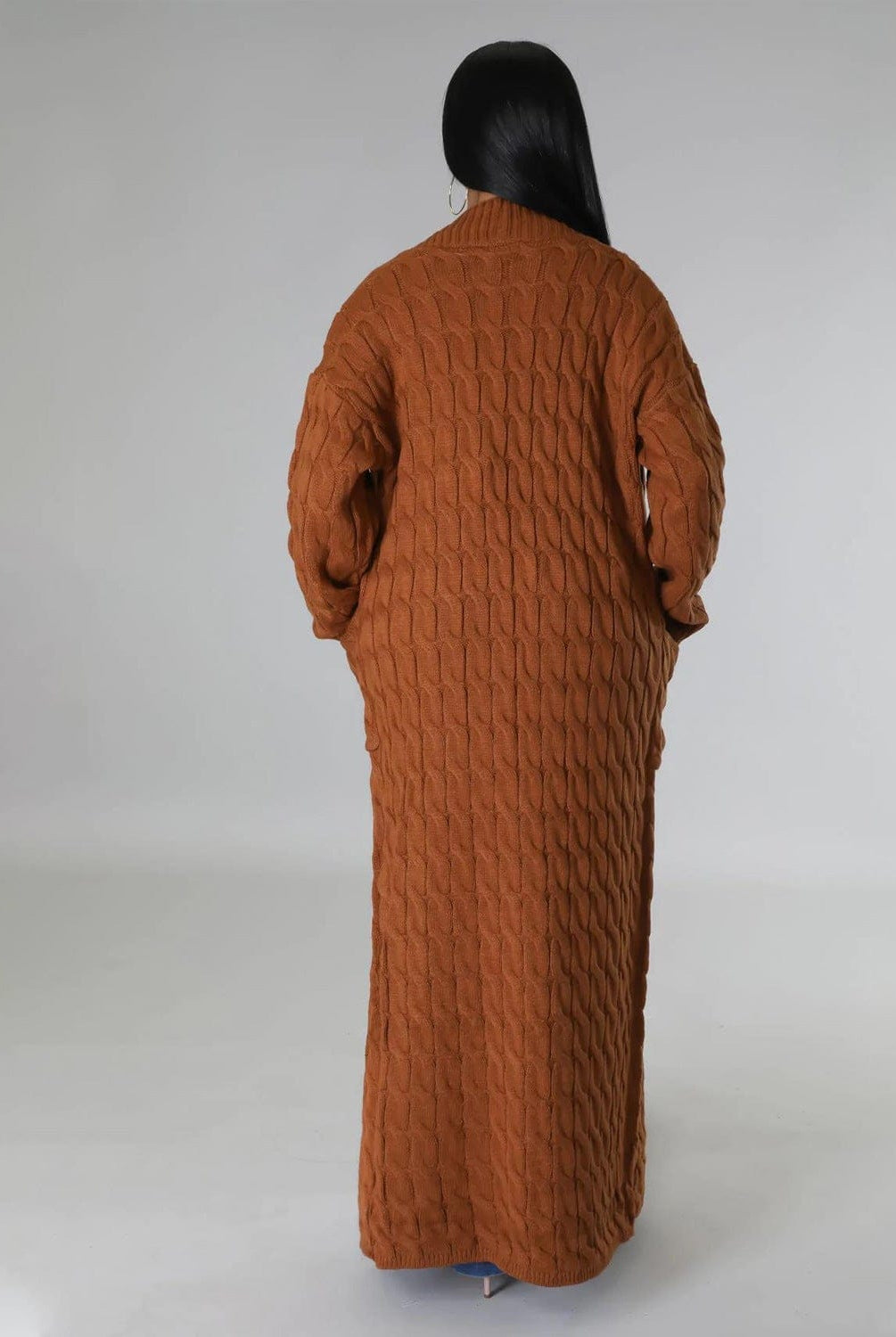 Set The Tone Open Long Knit Pocket Cardigan-Cardigans-Krush Kandy, Women's Online Fashion Boutique Located in Phoenix, Arizona (Scottsdale Area)