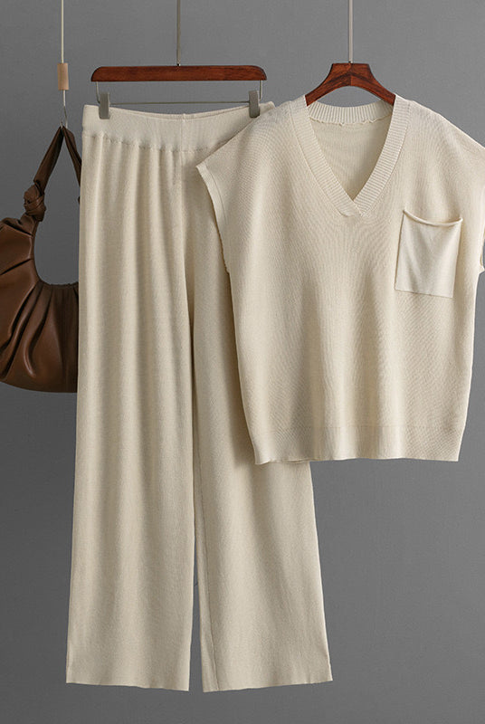 Effortless Chic Knit Lounge Set-2 Piece Outfit Sets-Krush Kandy, Women's Online Fashion Boutique Located in Phoenix, Arizona (Scottsdale Area)