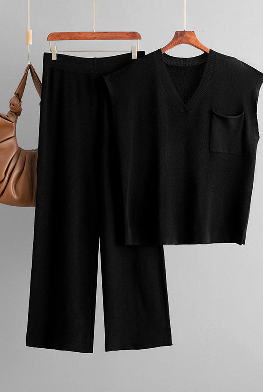 Effortless Chic Knit Lounge Set-2 Piece Outfit Sets-Krush Kandy, Women's Online Fashion Boutique Located in Phoenix, Arizona (Scottsdale Area)