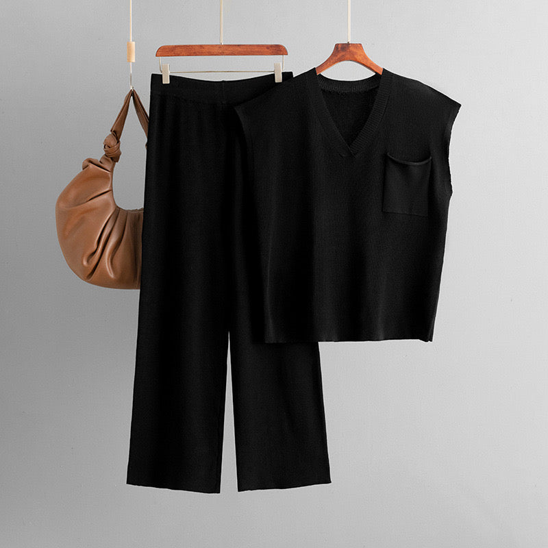 Effortless Chic Knit Lounge Set-2 Piece Outfit Sets-Krush Kandy, Women's Online Fashion Boutique Located in Phoenix, Arizona (Scottsdale Area)