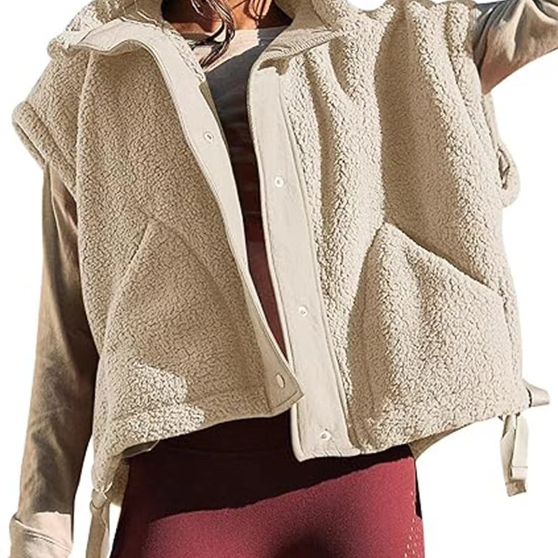 Fleece Sleeveless Vest-Vests-Krush Kandy, Women's Online Fashion Boutique Located in Phoenix, Arizona (Scottsdale Area)