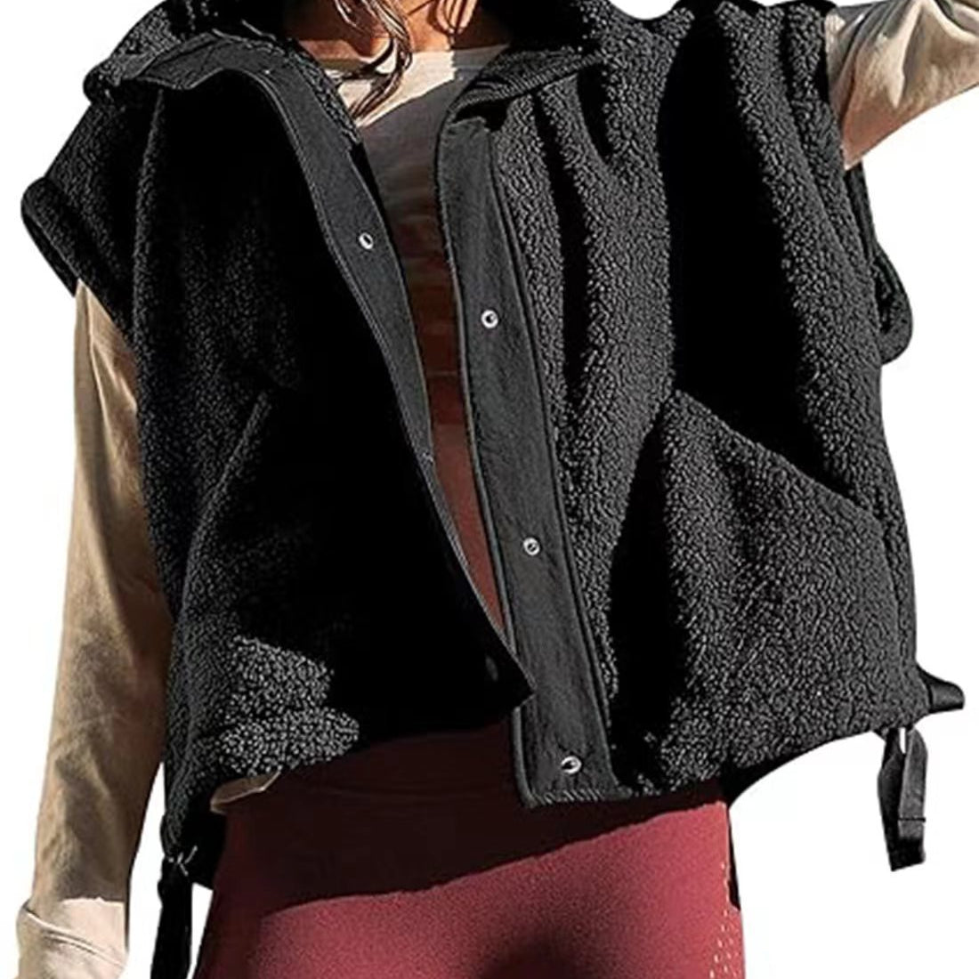 Fleece Sleeveless Vest-Vests-Krush Kandy, Women's Online Fashion Boutique Located in Phoenix, Arizona (Scottsdale Area)