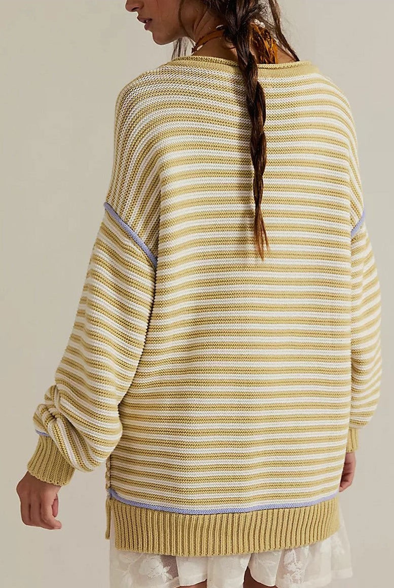 Classic Oversized Stripe Sweater-Tops-Krush Kandy, Women's Online Fashion Boutique Located in Phoenix, Arizona (Scottsdale Area)