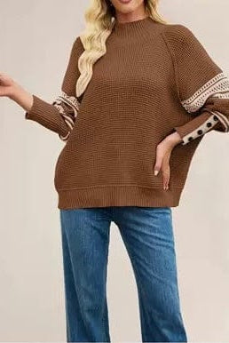 Retro Grid Waffle Knit Sweater-Sweaters-Krush Kandy, Women's Online Fashion Boutique Located in Phoenix, Arizona (Scottsdale Area)