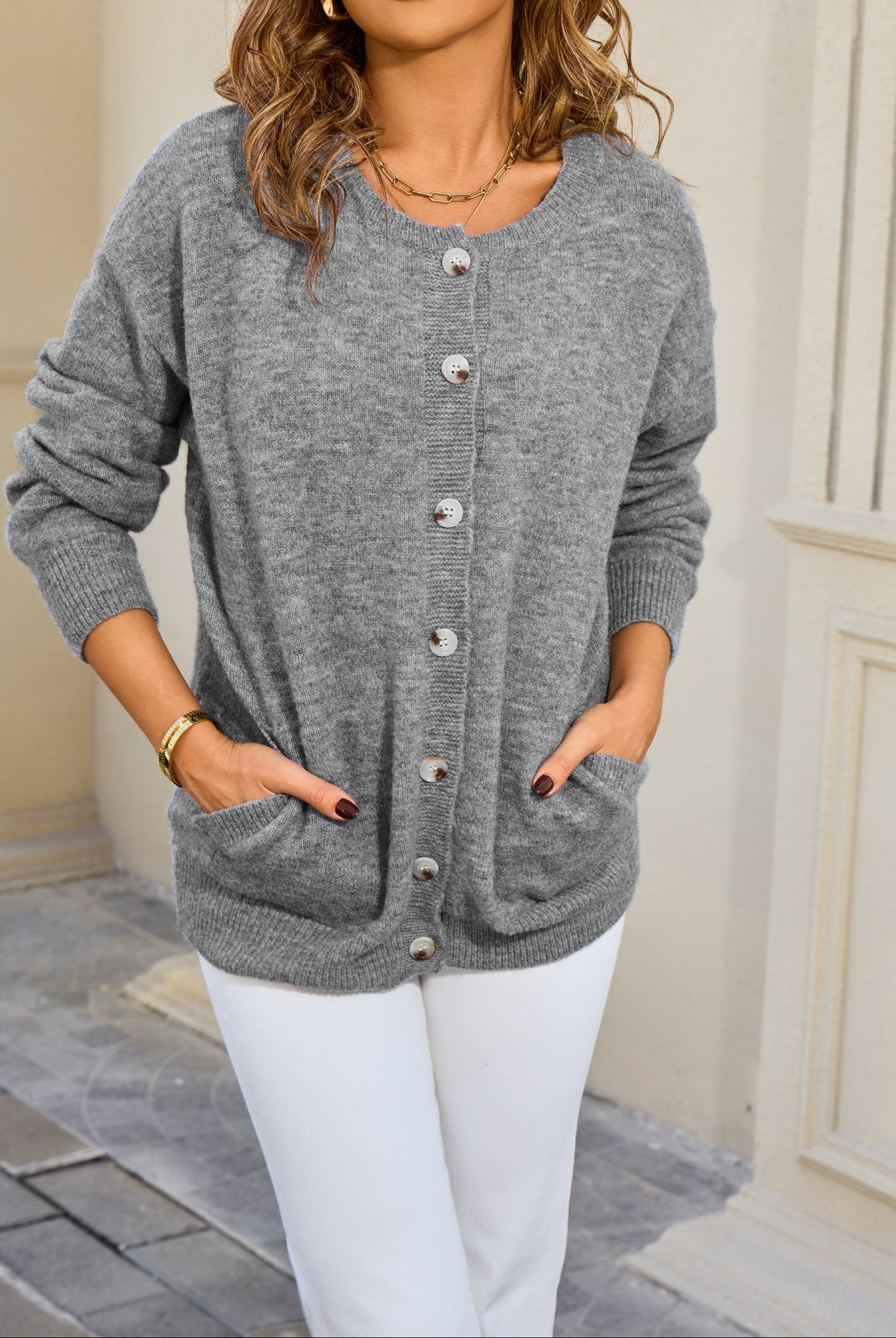 Button Up Cardigan-Tops-Krush Kandy, Women's Online Fashion Boutique Located in Phoenix, Arizona (Scottsdale Area)