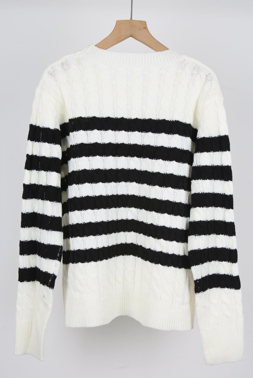 Krush Kandy Stripe Sweater-Tops-Krush Kandy, Women's Online Fashion Boutique Located in Phoenix, Arizona (Scottsdale Area)