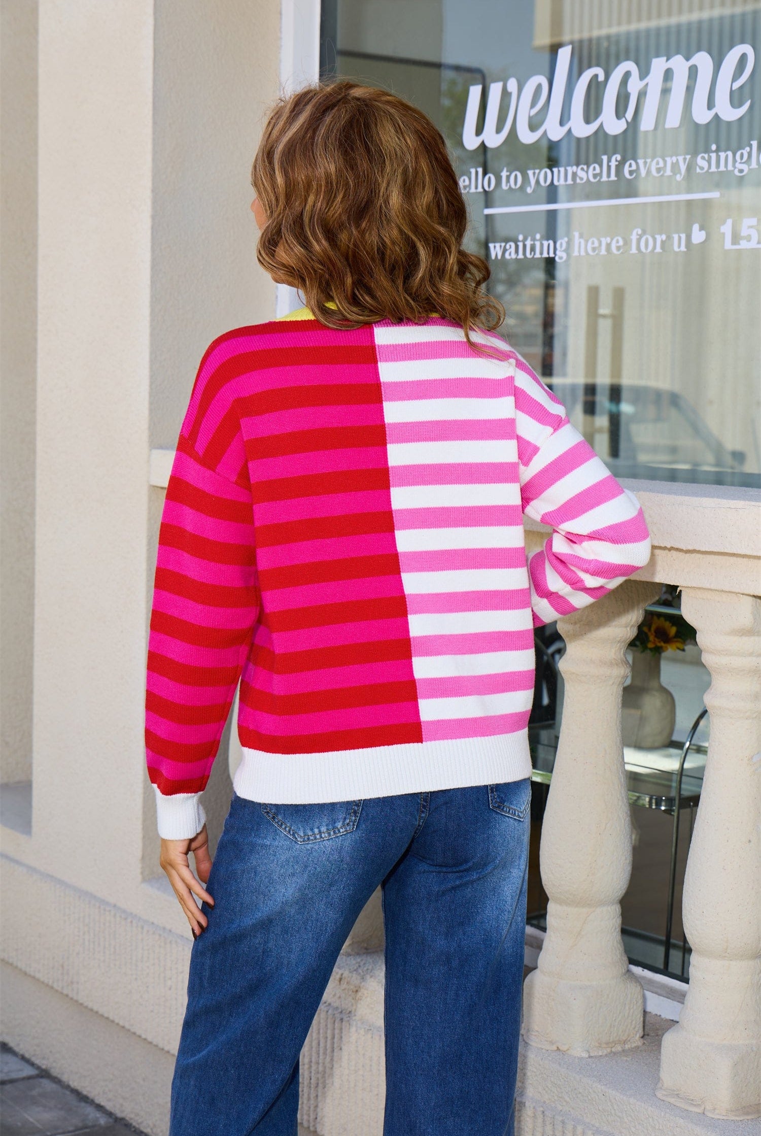Half Way There Stripe Sweater-Tops-Krush Kandy, Women's Online Fashion Boutique Located in Phoenix, Arizona (Scottsdale Area)