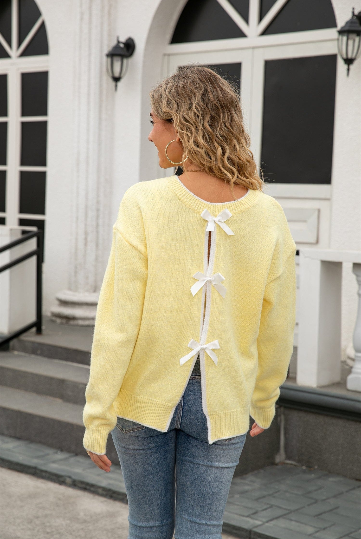 Pretty As A Bow Sweater-Tops-Krush Kandy, Women's Online Fashion Boutique Located in Phoenix, Arizona (Scottsdale Area)