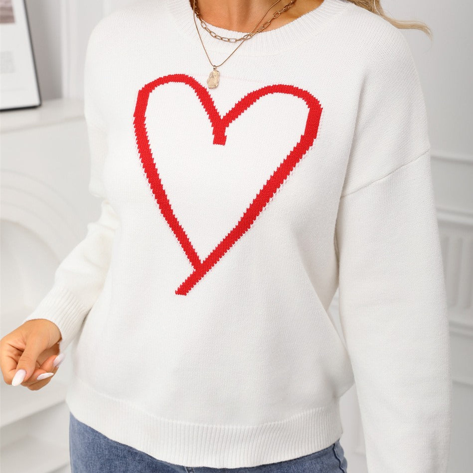 With an Open Heart Valentine Sweater-Sweater-Krush Kandy, Women's Online Fashion Boutique Located in Phoenix, Arizona (Scottsdale Area)