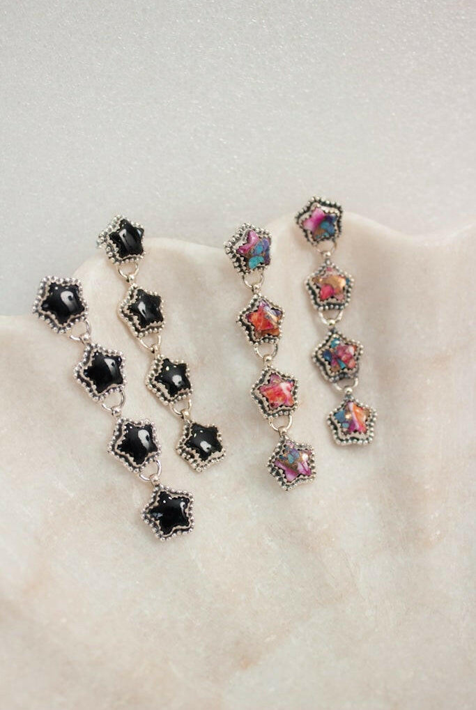 Star Stone Drop Earrings | PRE-ORDER!-Drop Earrings-Krush Kandy, Women's Online Fashion Boutique Located in Phoenix, Arizona (Scottsdale Area)