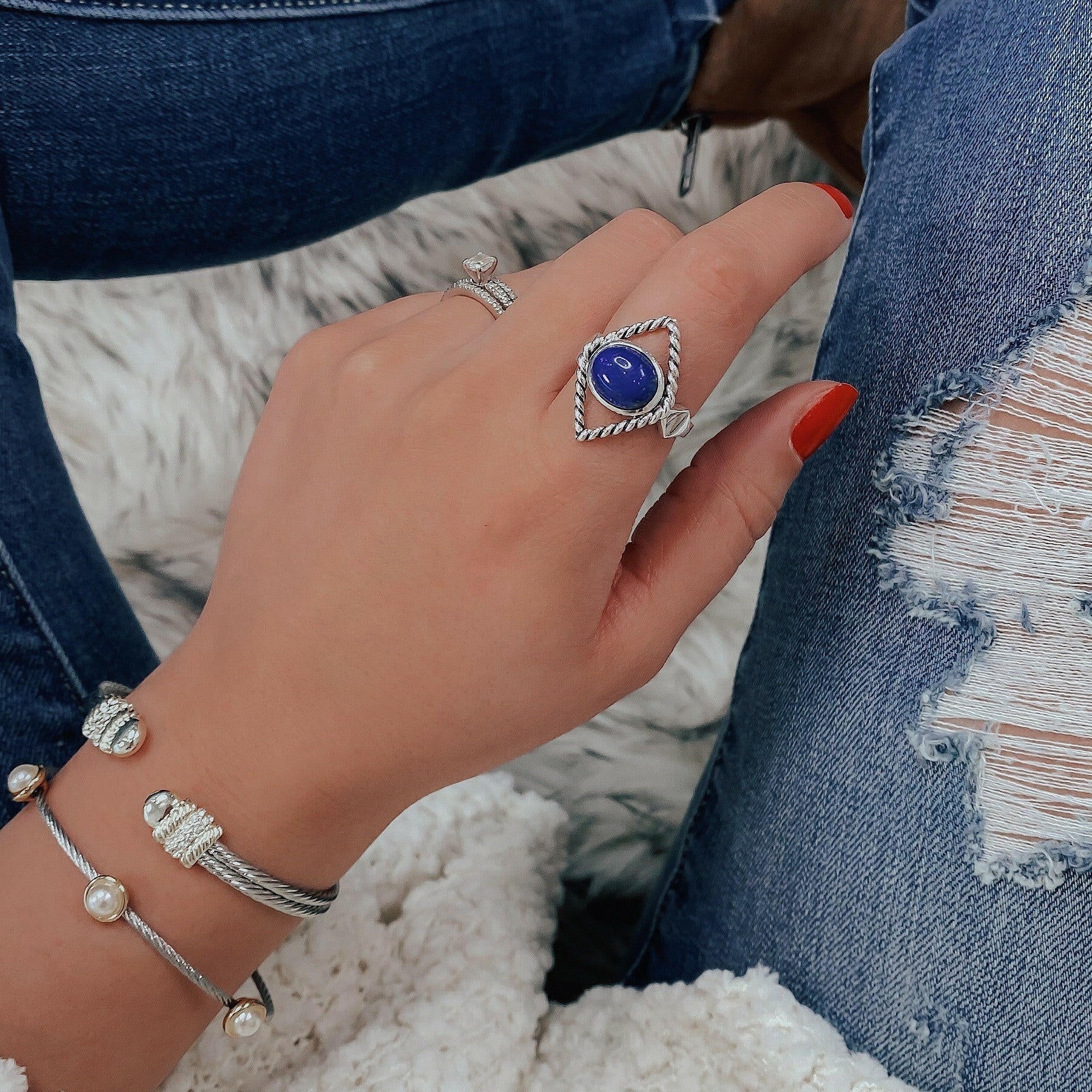 (4 stone options!) Lead the Way Arrow Sterling Silver Ring-Rings-Krush Kandy, Women's Online Fashion Boutique Located in Phoenix, Arizona (Scottsdale Area)