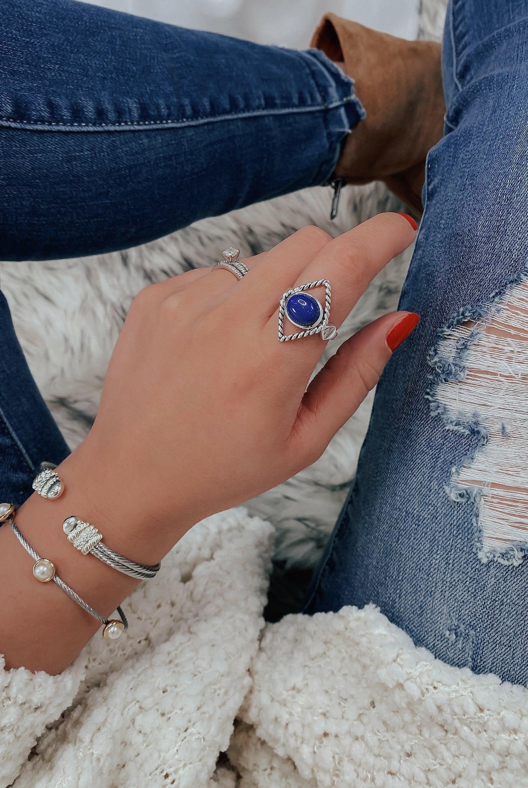 (4 stone options!) Lead the Way Arrow Sterling Silver Ring-Rings-Krush Kandy, Women's Online Fashion Boutique Located in Phoenix, Arizona (Scottsdale Area)