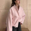 Pink Frost Fuzzy Pocketed Shacket-Sweaters-Krush Kandy, Women's Online Fashion Boutique Located in Phoenix, Arizona (Scottsdale Area)